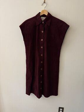 Vintage Blassport Ultra Suede Dress in Deep Wine